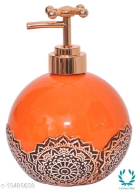 Ceramic Texture Designed Liquid Soap Dispense - Orange